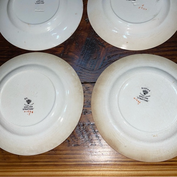 Vintage Booths set of 6 Saucer A8025 England floral - Picture 10 of 12